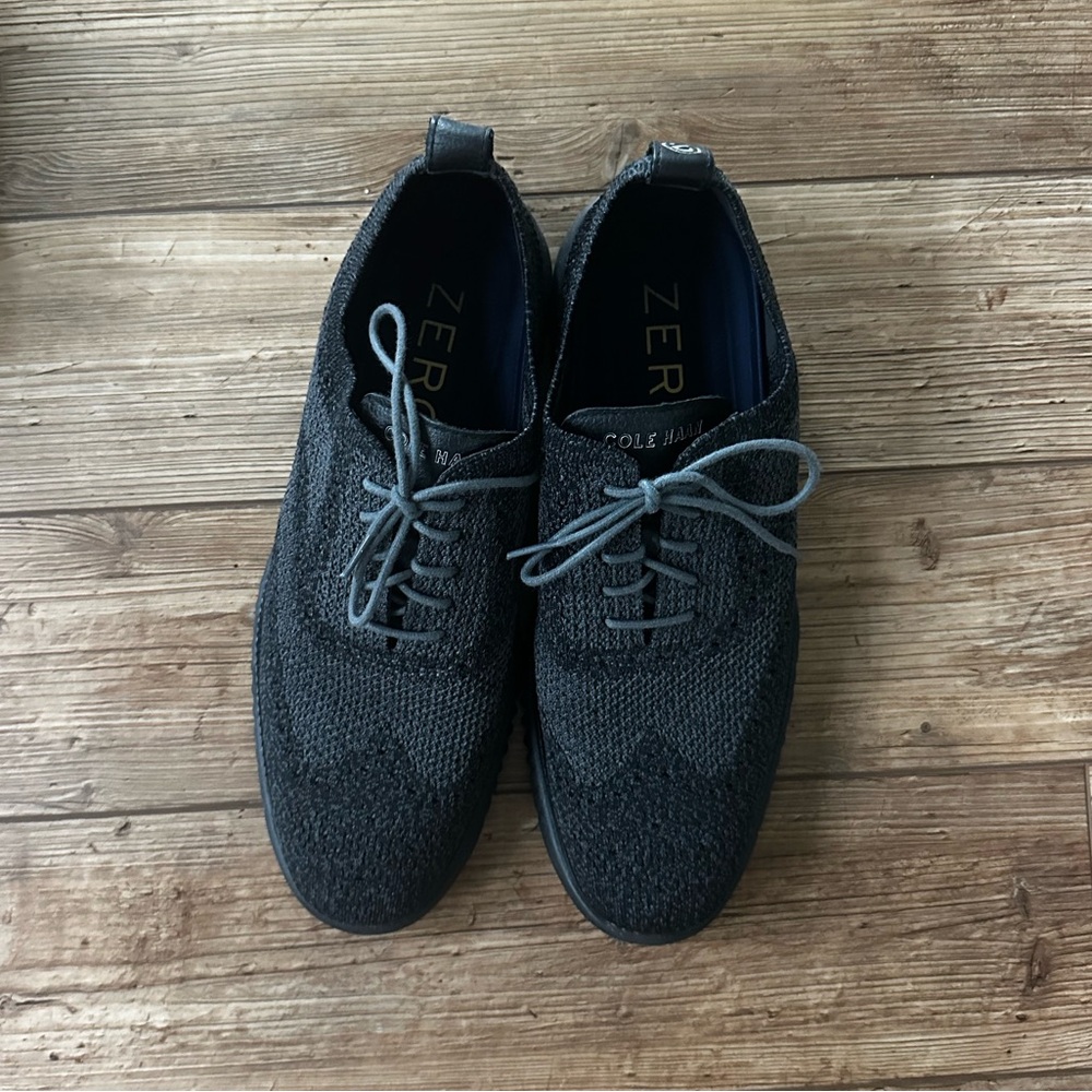 Cole Haan ZEROGRAND Men's Dark Gray Knit Oxfords